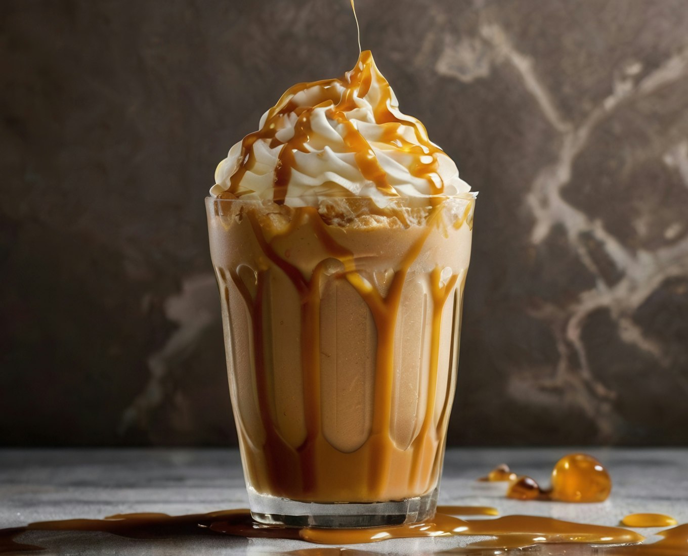 Caramel and Cognac Frappe